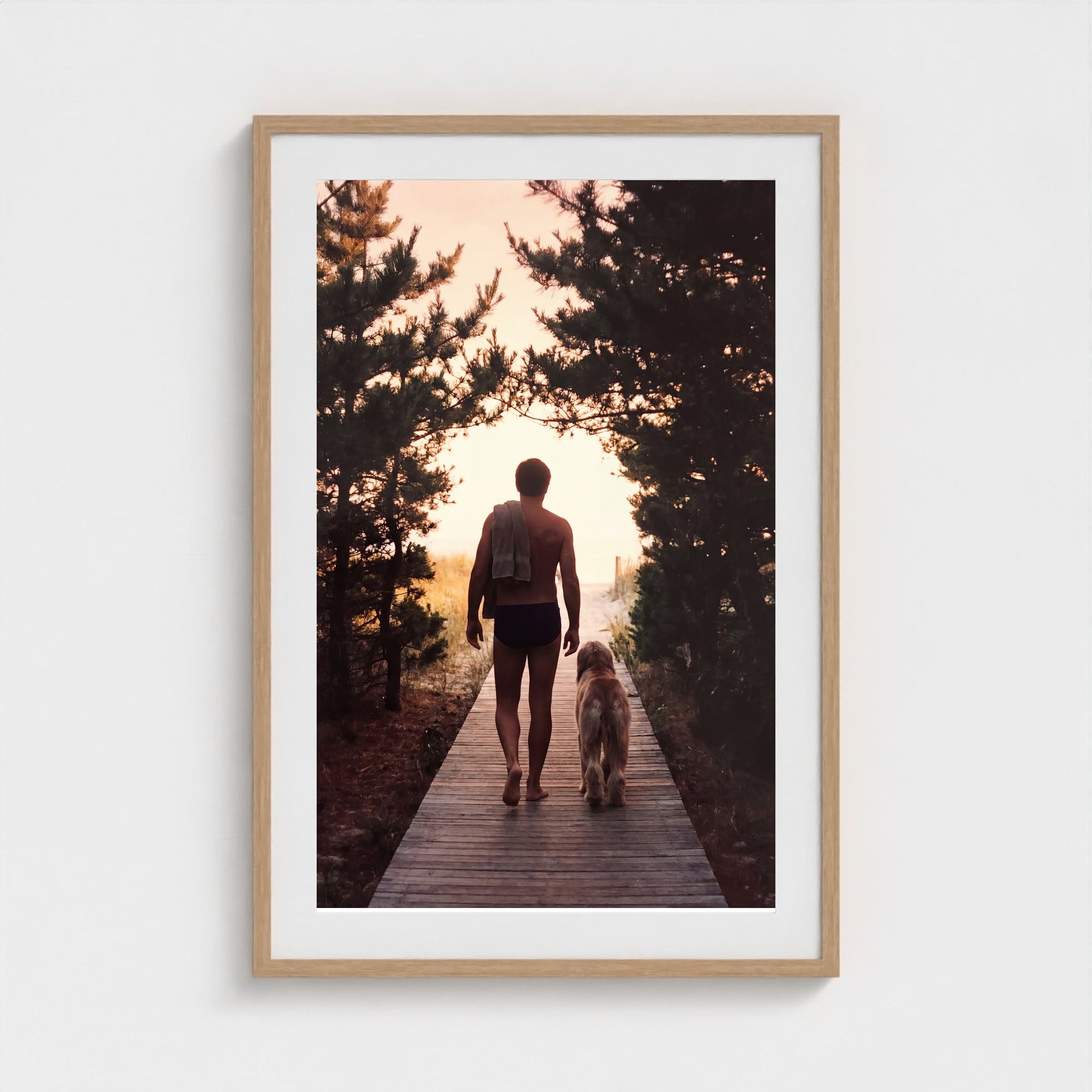 2026 03 12 22 31 00 Boardwalk Silhouette Safe 24x36-natural frame — Fire Island Modern
