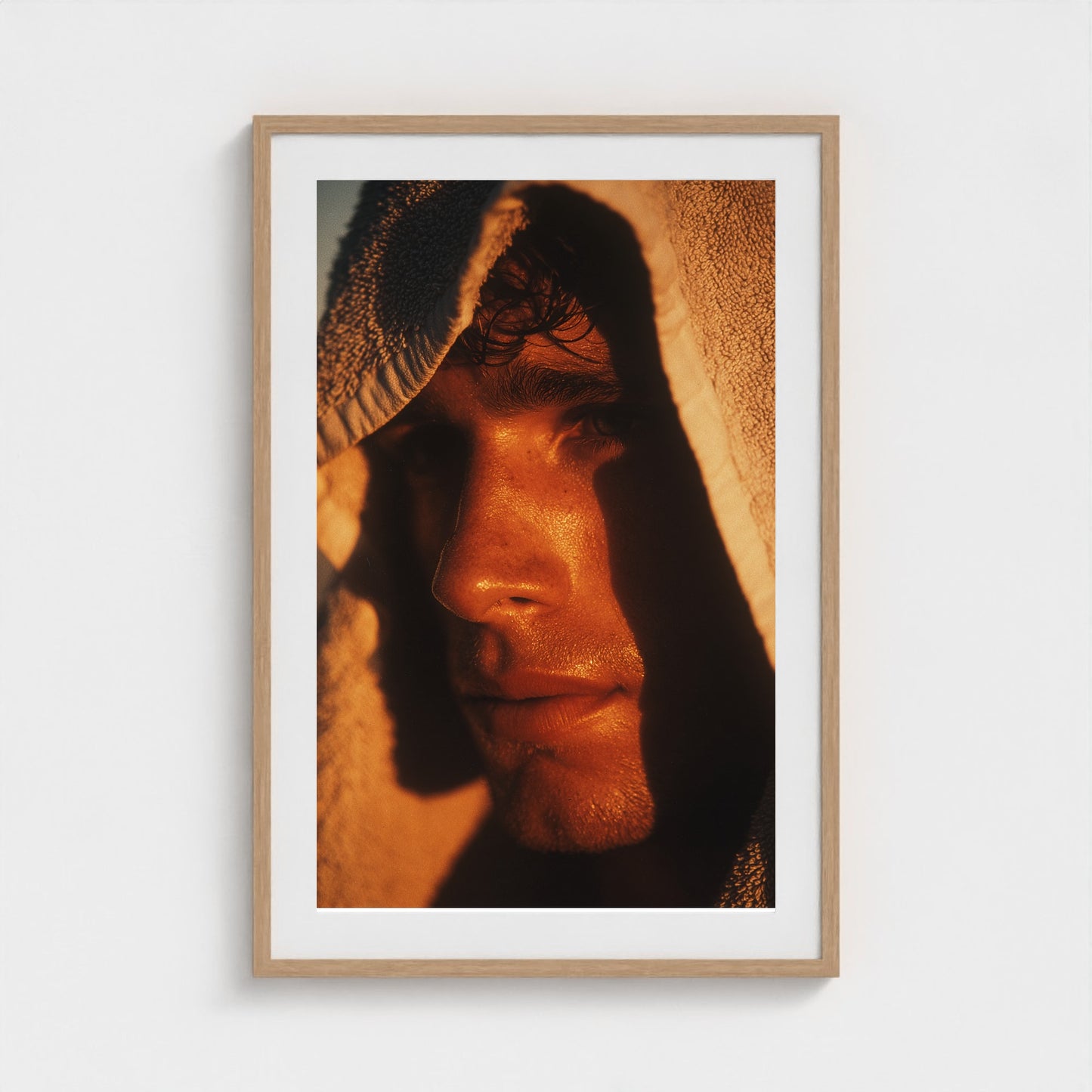 portrait-of-man-with-towel-over-shoulder-cinemat 24x36-natural frame frame