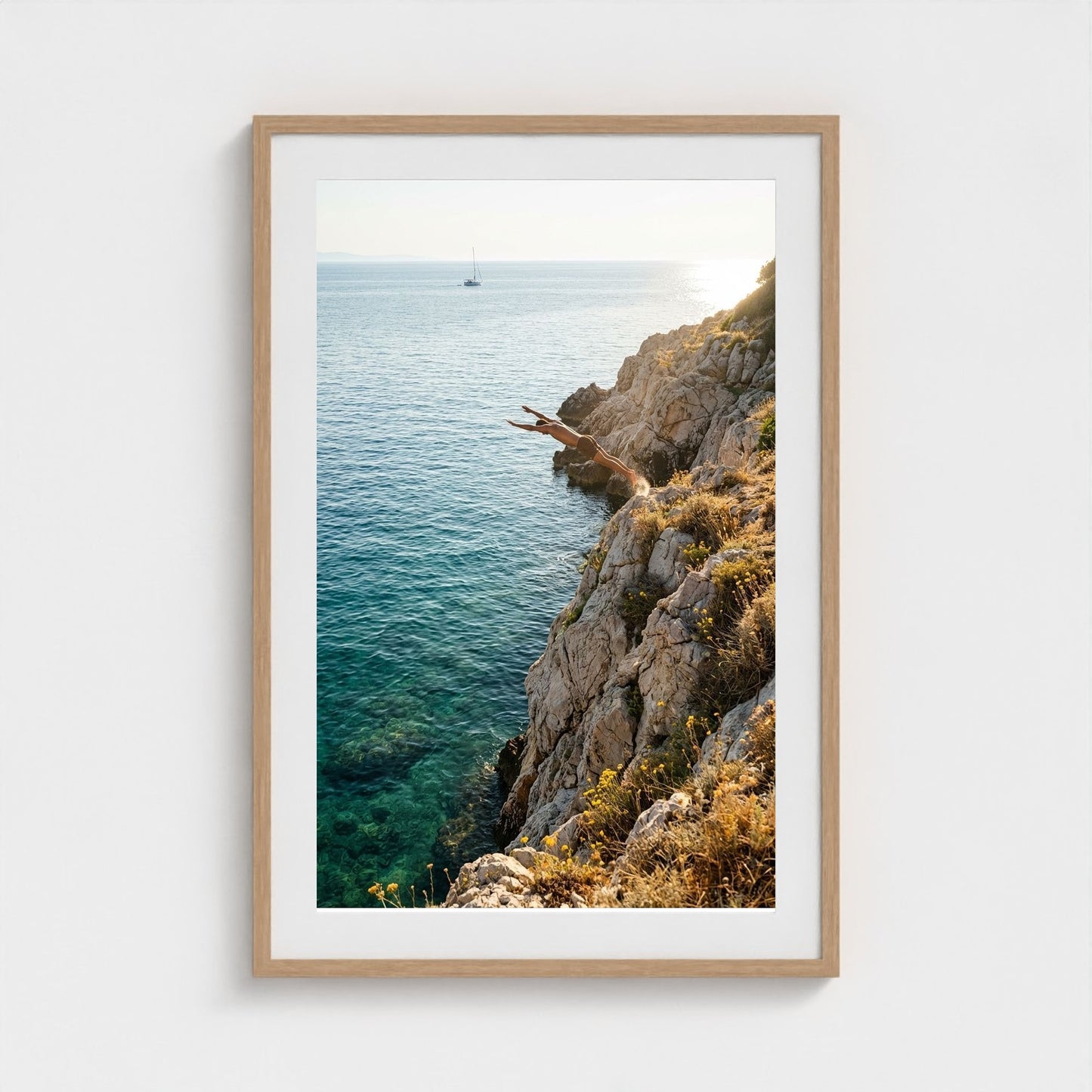 cliff-dive 24x36-natural frame frame