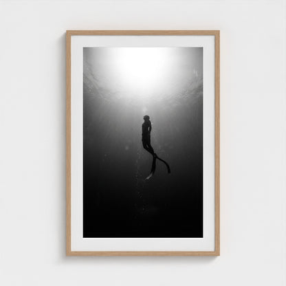 free-diver 24x36-natural frame frame