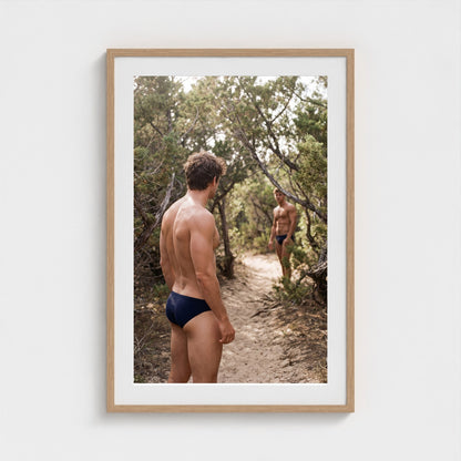 2026 03 12 21 53 01 Meatrack Watcher Tension 24x36-natural frame — Fire Island Modern
