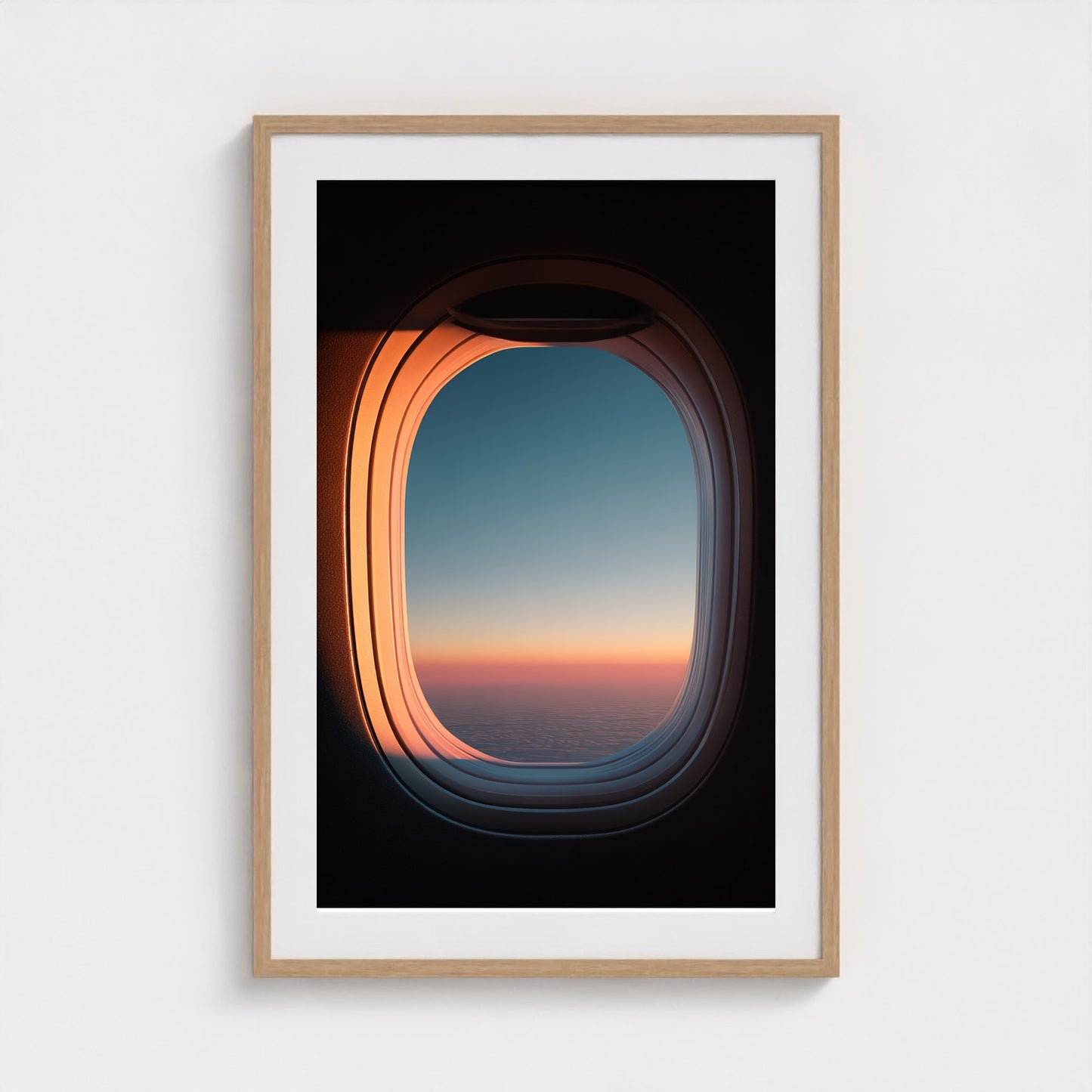 jet-window-view-with-gradient-sky-ultra-minimal 24x36-natural frame frame