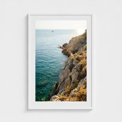 cliff-dive 24x36-white frame frame