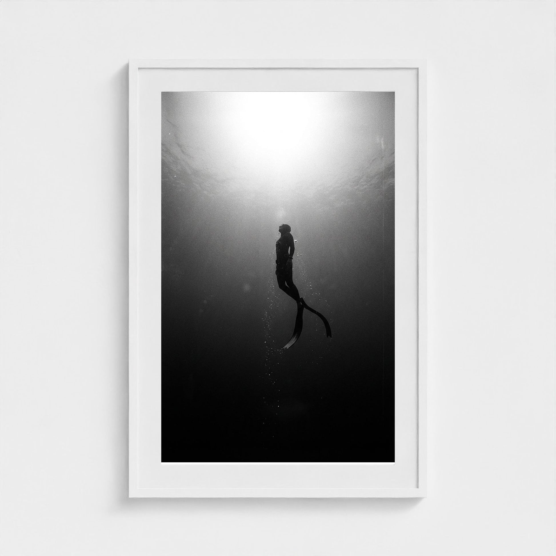 free-diver 24x36-white frame frame