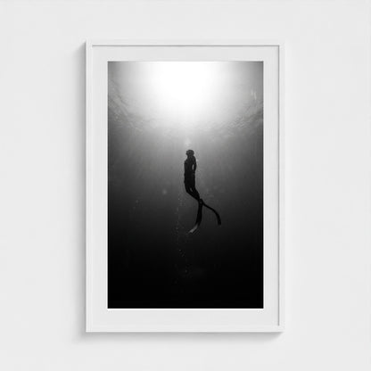 free-diver 24x36-white frame frame
