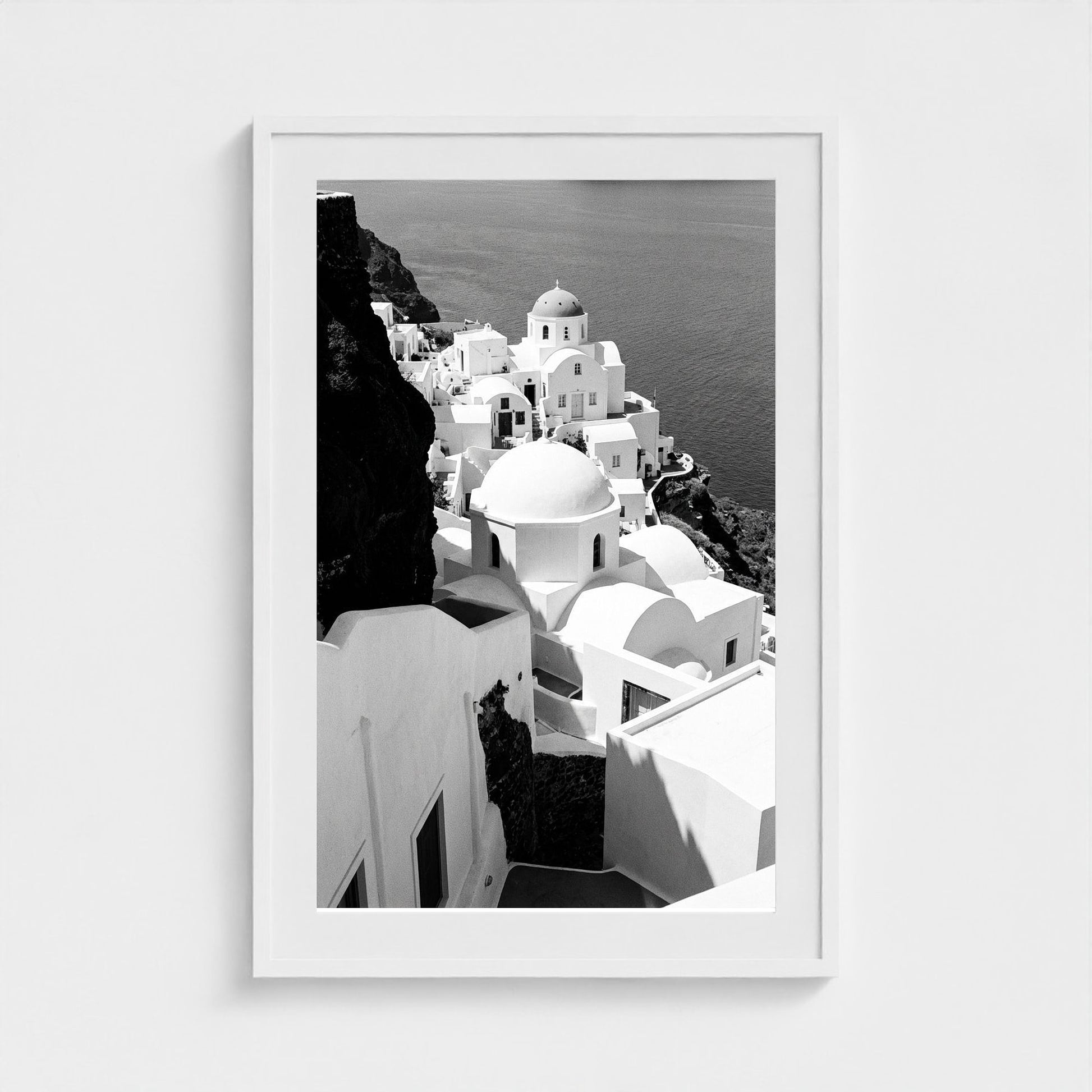 bw-greek-geometries 24x36-white frame frame