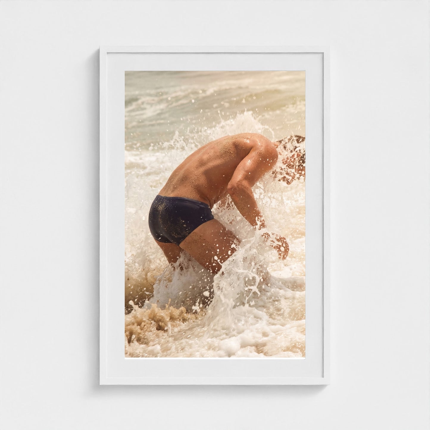 2026 03 12 19 54 01 Atlantic Impact Full Body 24x36-white frame — Fire Island Modern
