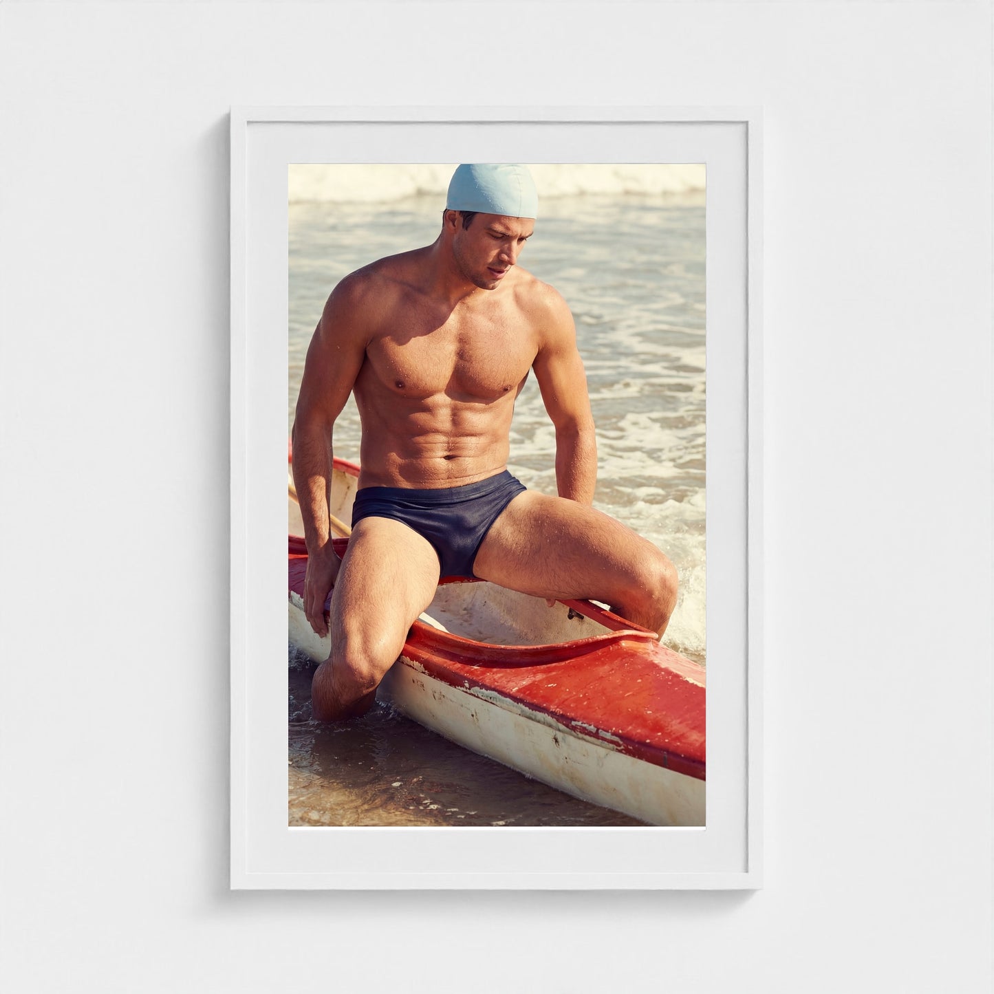 2026 03 12 20 37 00 Canoe Athletic Study 24x36-white frame — Fire Island Modern