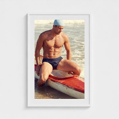 2026 03 12 20 37 00 Canoe Athletic Study 24x36-white frame — Fire Island Modern