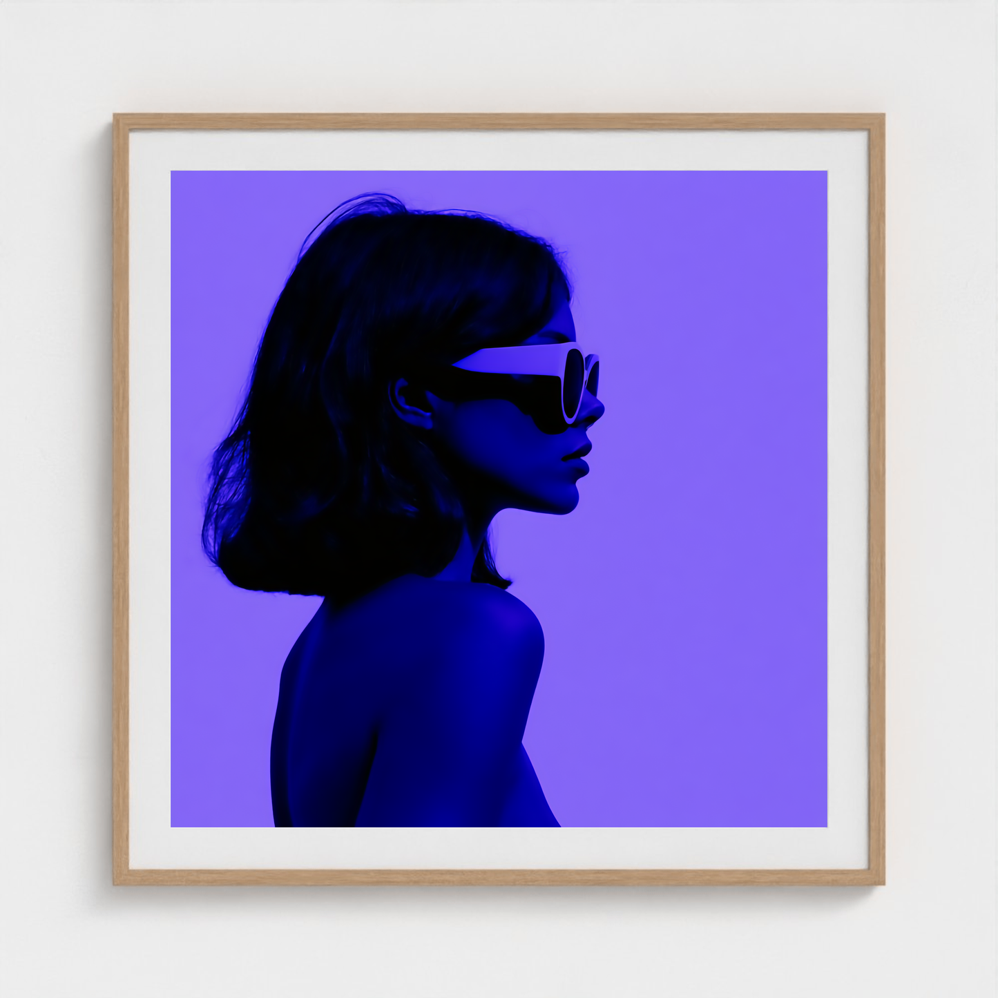 Future Blue fine art photography print in a Natural frame — Chromatic Heat crop-to-fill cover v1 47ce2339eb