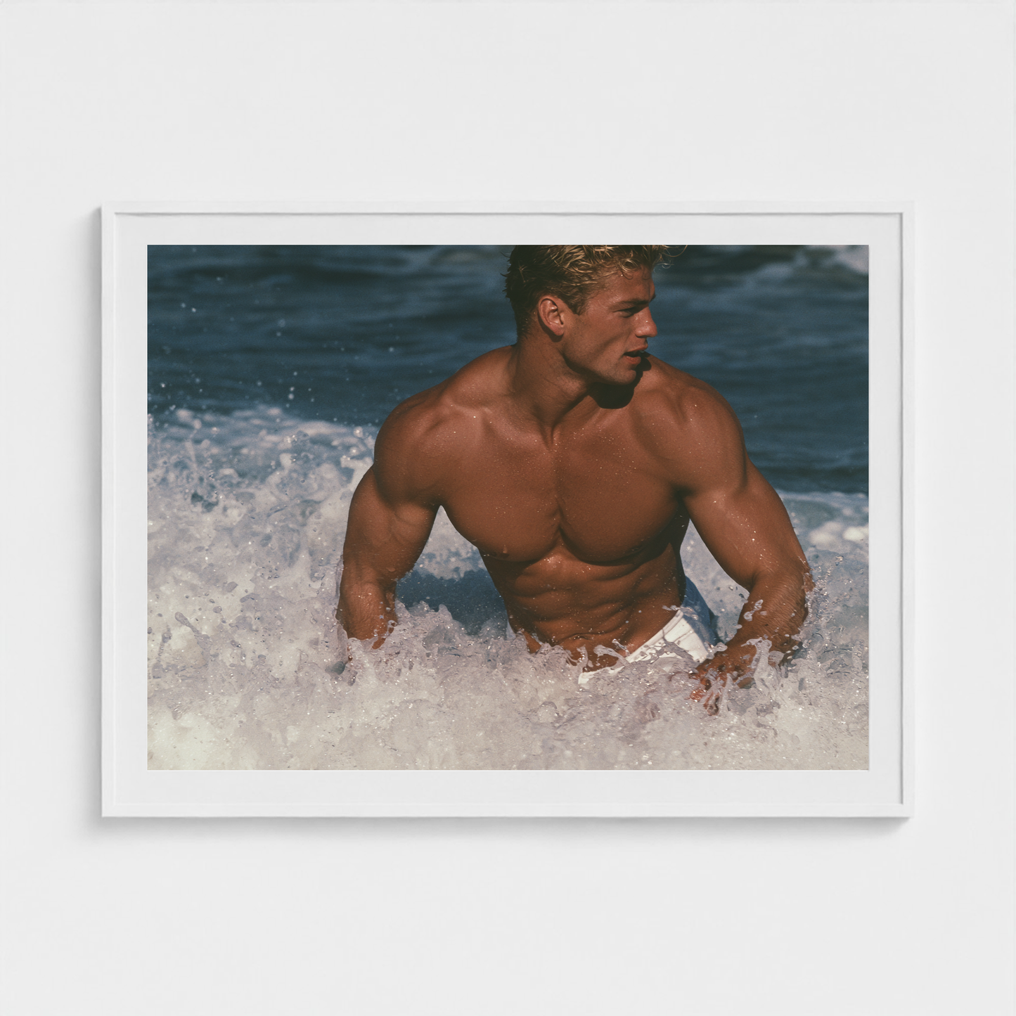 Shorebreak Study fine art photography print in a White frame — Lost Paradise crop-to-fill cover v2 65eef28c09