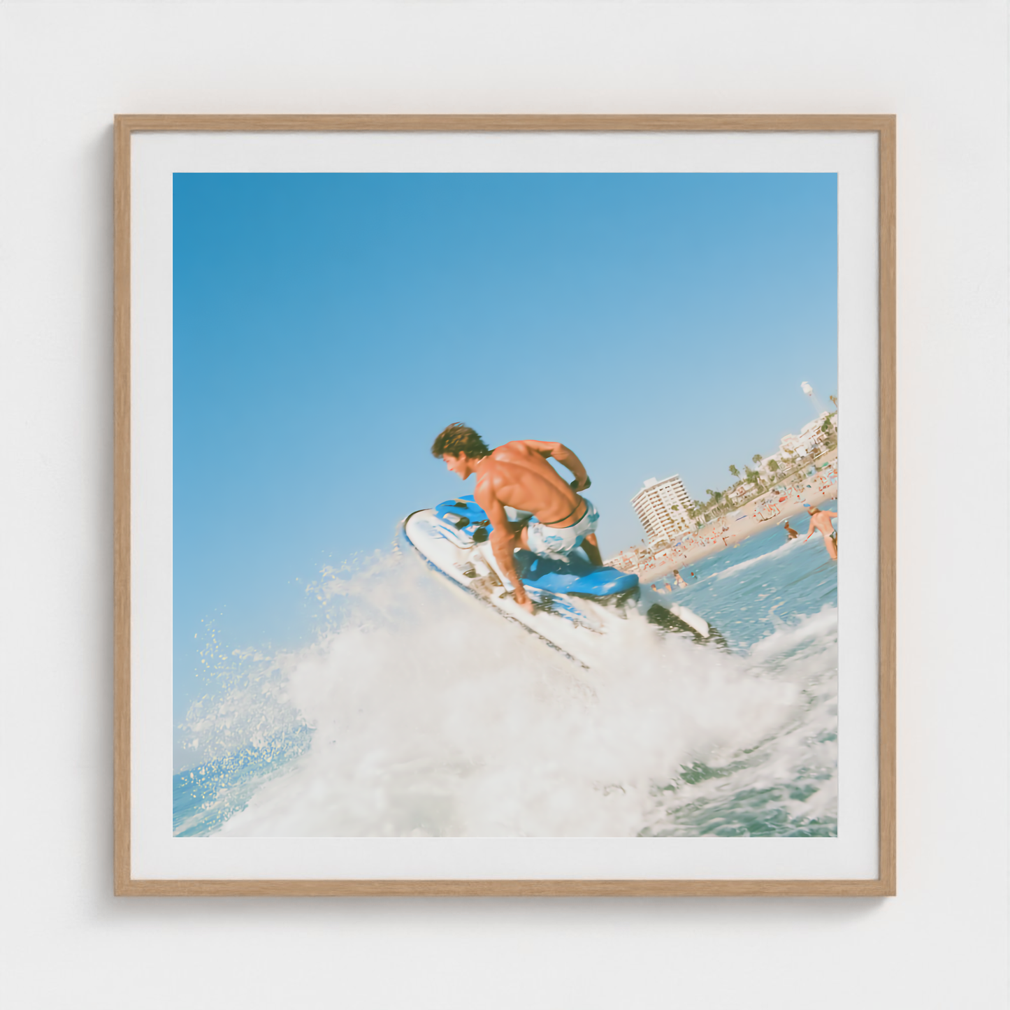 Blue Wake fine art photography print in a Natural frame — Lost Paradise crop-to-fill cover v2 a8145be61c