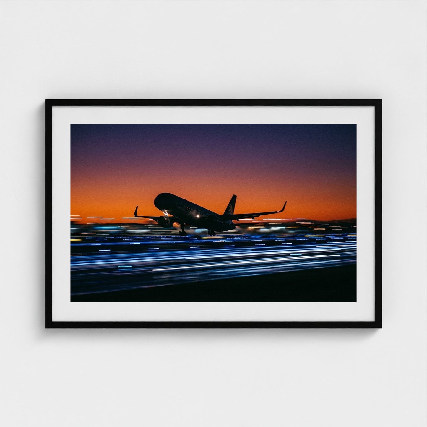 jet-takeoff 36x24-black frame frame