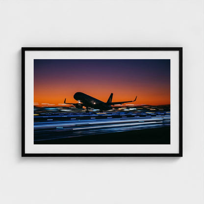jet-takeoff 36x24-black frame frame