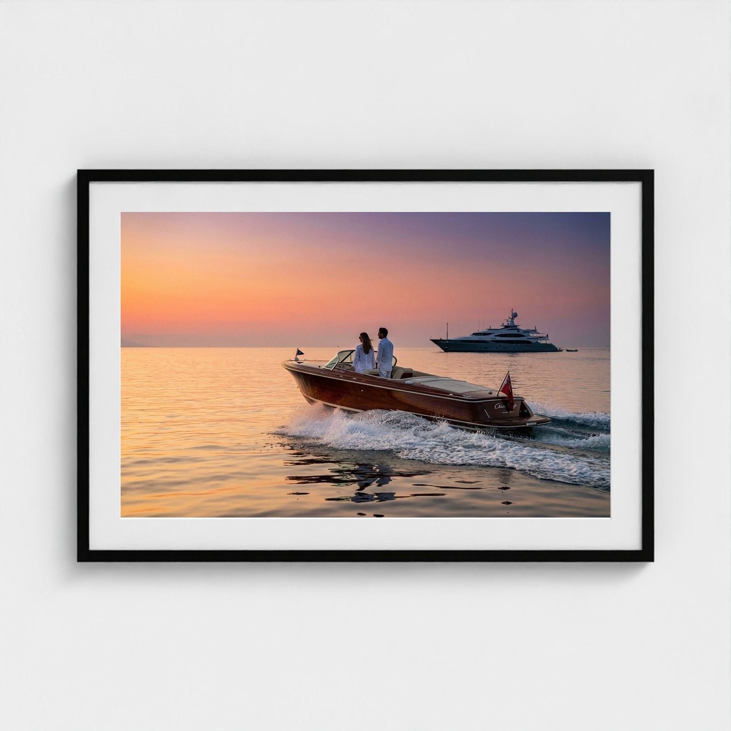 tender-at-sunset 36x24-black frame frame