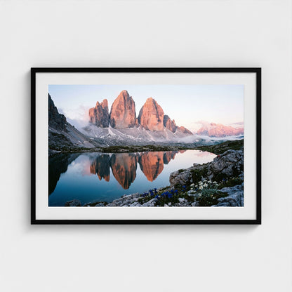 dolomites-dawn 36x24-black frame frame
