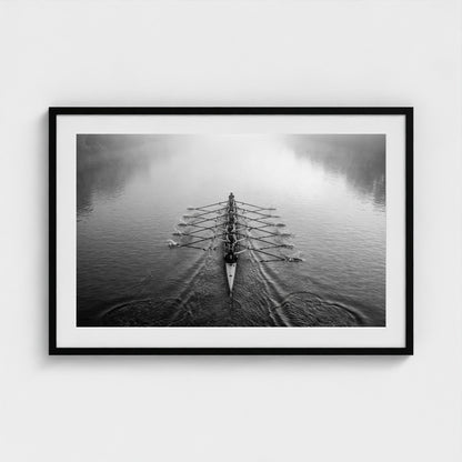 rowing-shell 36x24-black frame frame