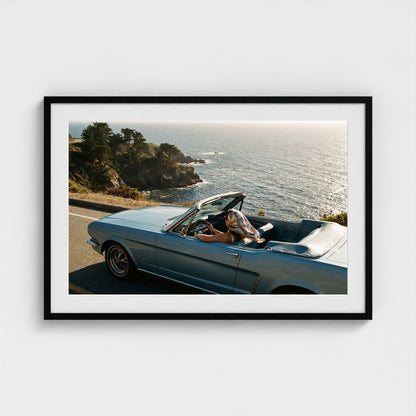 pacific-coast-highway 36x24-black frame frame