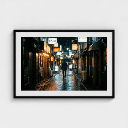 tokyo-alley 36x24-black frame frame