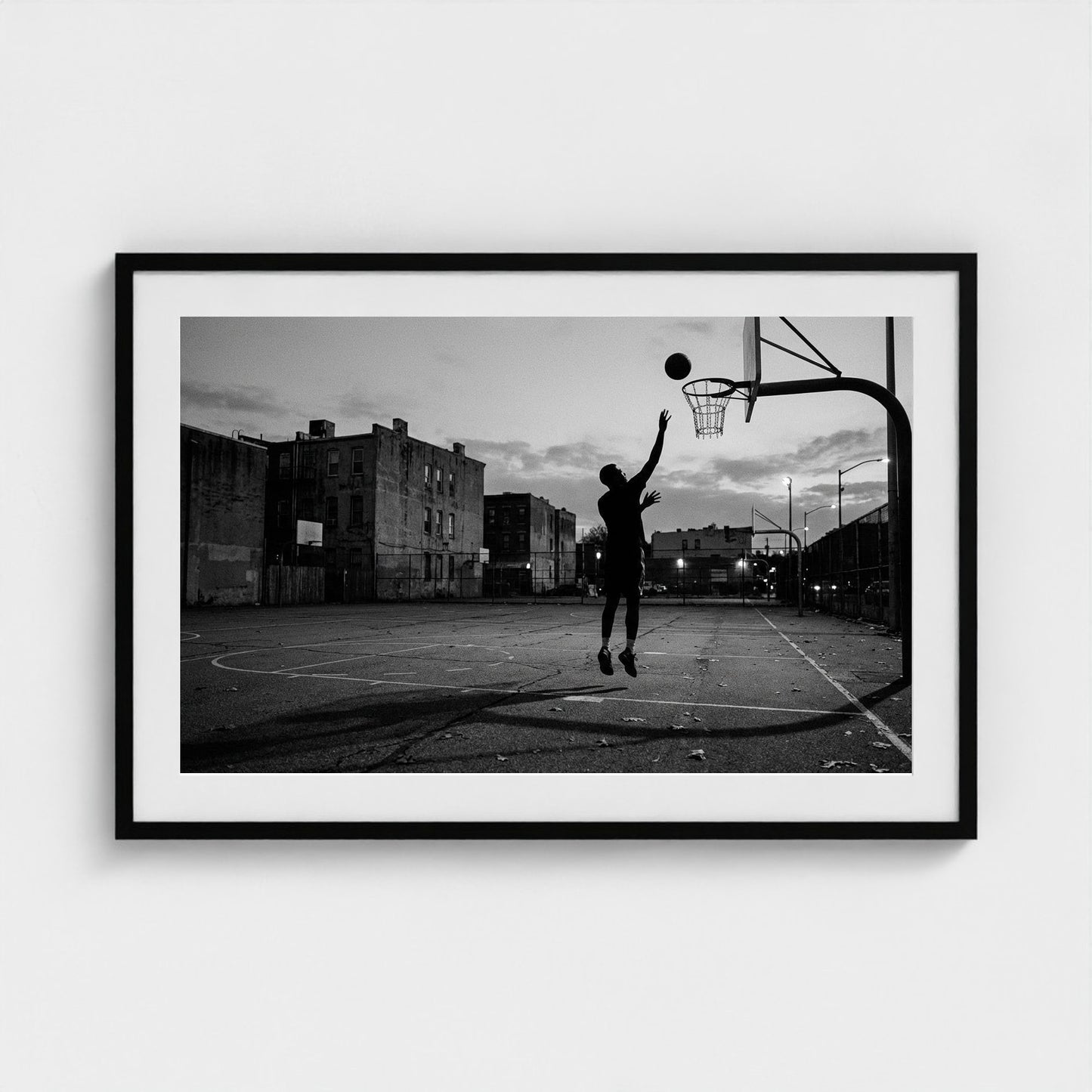basketball-court 36x24-black frame frame