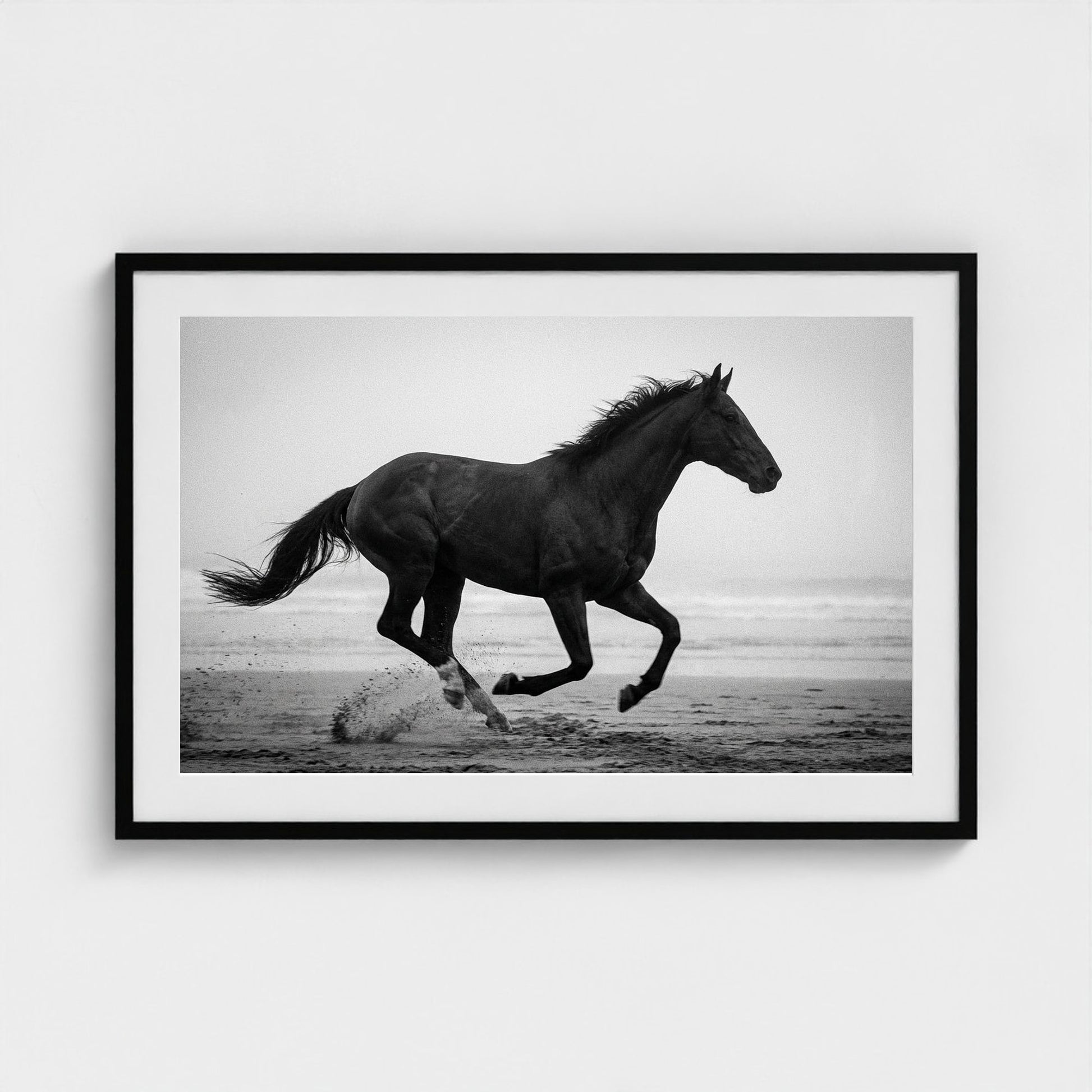 morning-gallop 36x24-black frame frame
