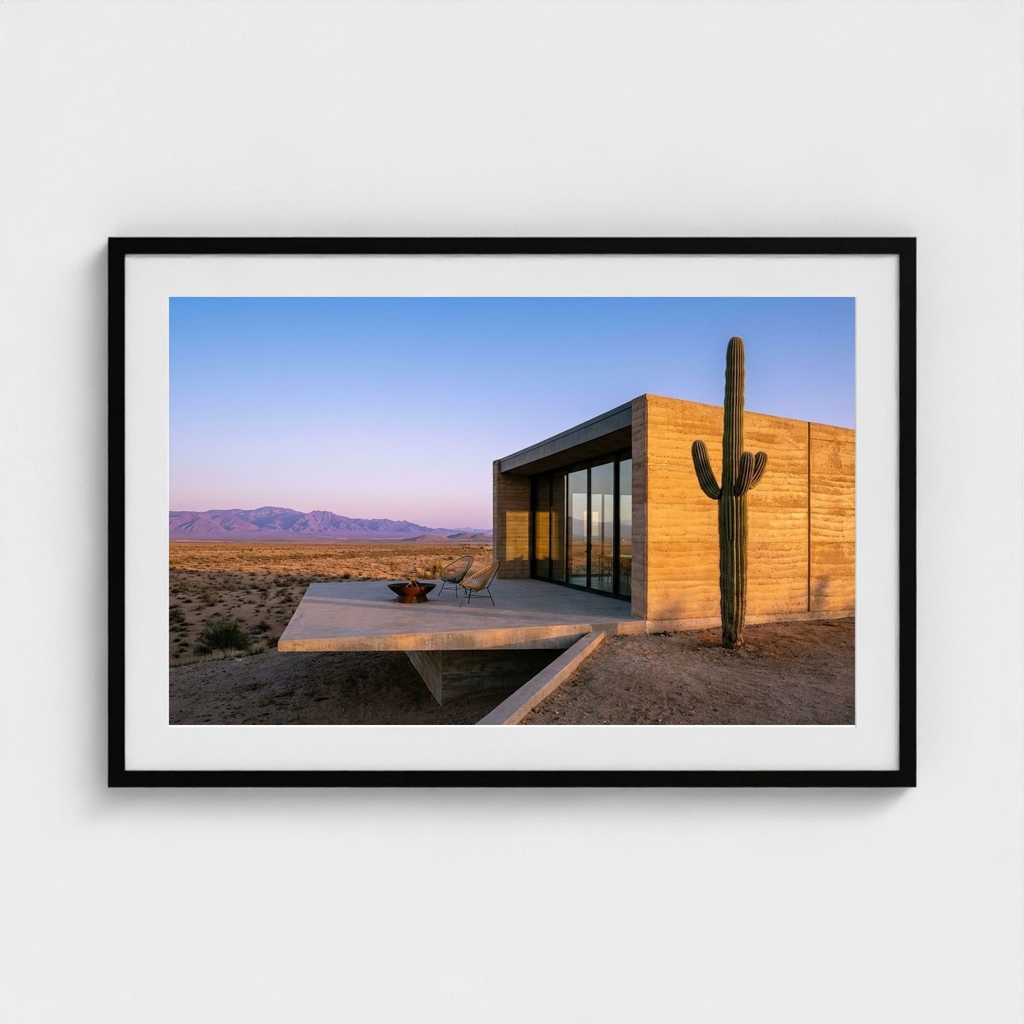 desert-chic-villa 36x24-black frame frame