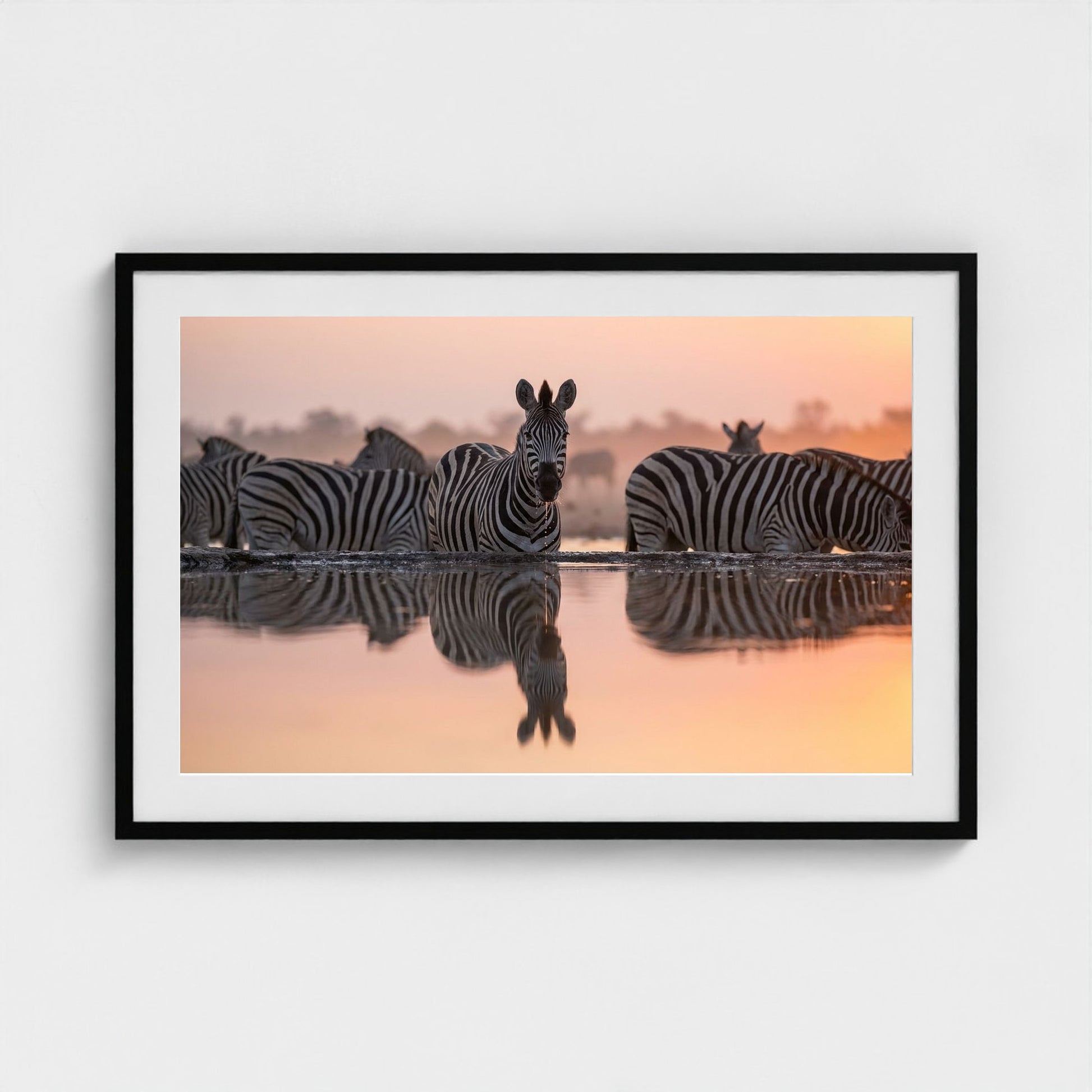 watering-hole 36x24-black frame frame