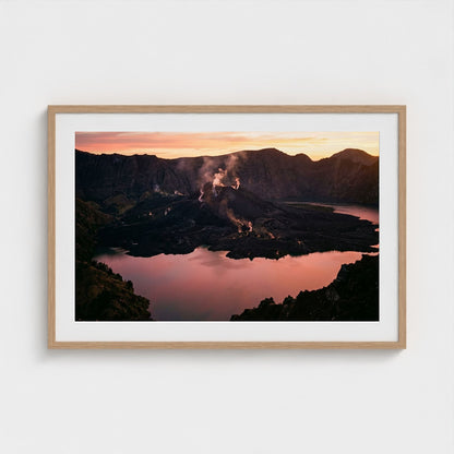 volcanic-dawn 36x24-natural frame frame