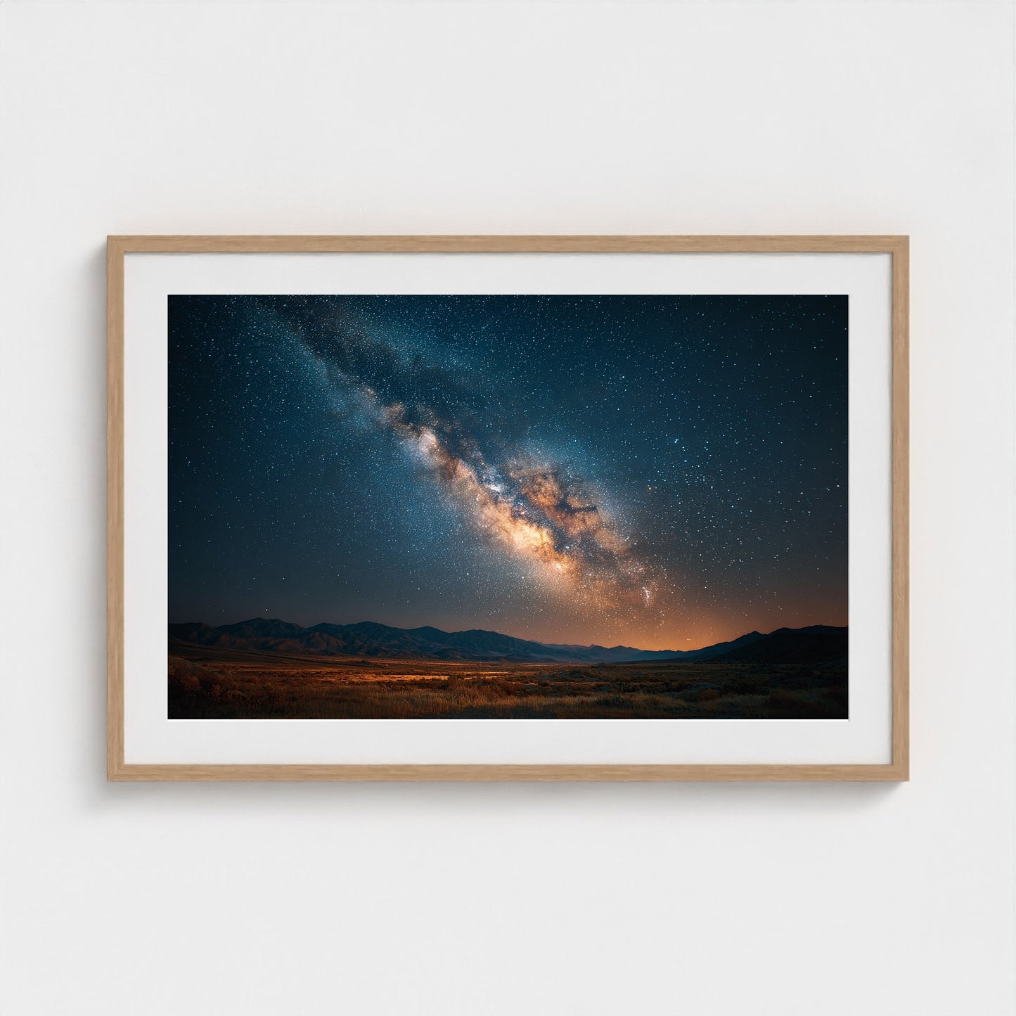 the-milky-way-galaxy-stretching-across-horizon-a 36x24-natural frame frame