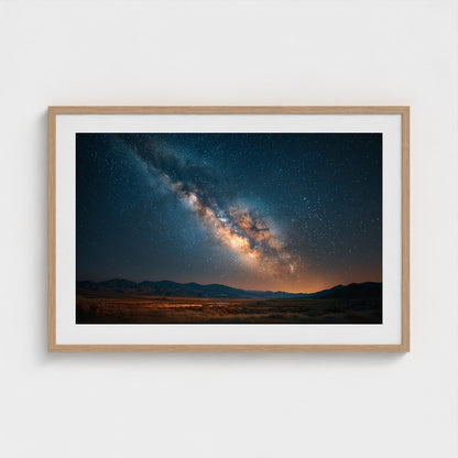 the-milky-way-galaxy-stretching-across-horizon-a 36x24-natural frame frame
