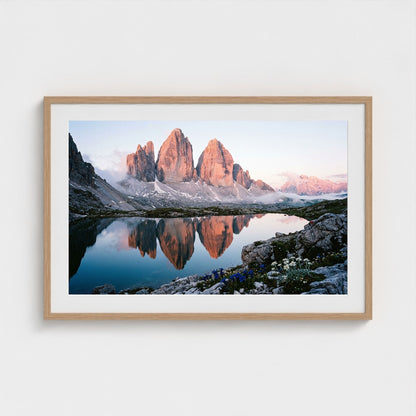 dolomites-dawn 36x24-natural frame frame