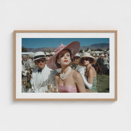 private-polo-match-fashionable-crowd-with-champa 36x24-natural frame frame