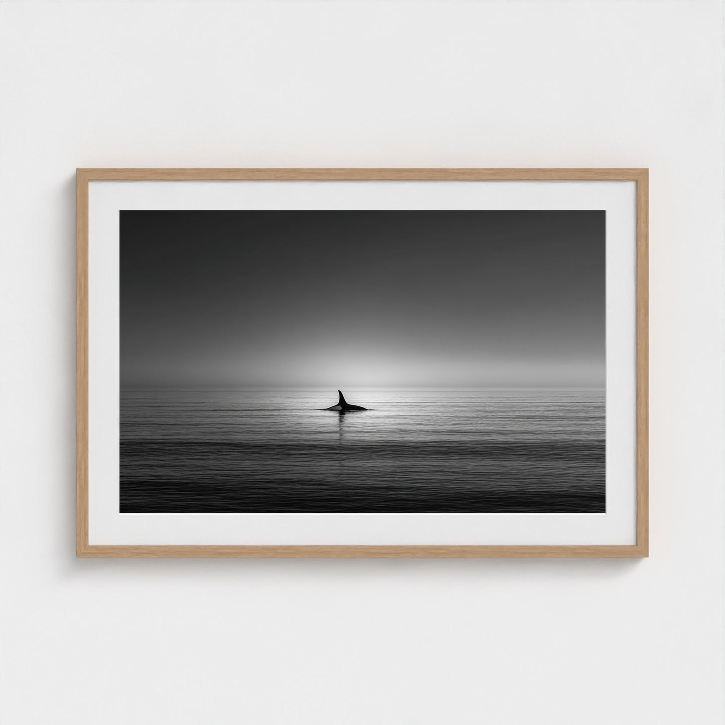 minimalist-negative-space-composition-lone-whale 36x24-natural frame frame