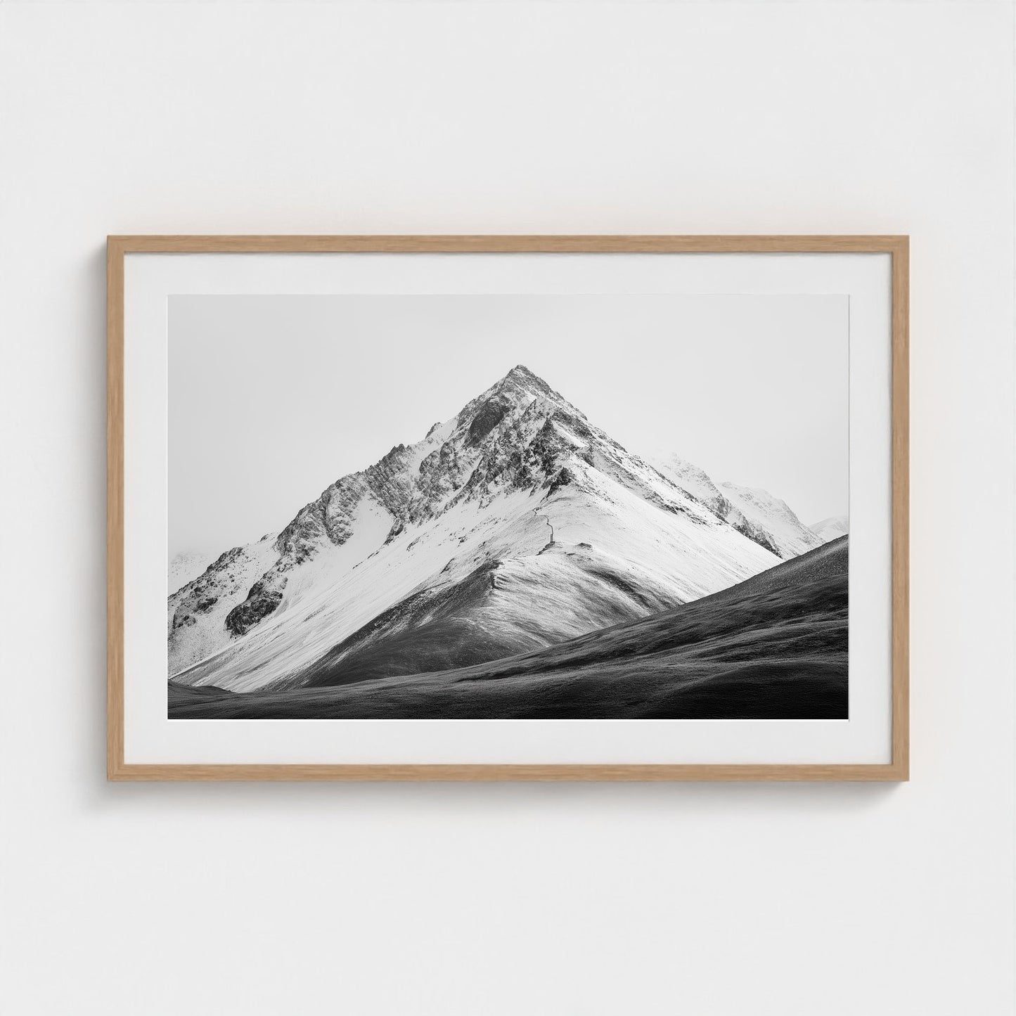 distant-mountain-ridge-under-blazing-white-sky-min-ff348271- 36x24-natural frame frame