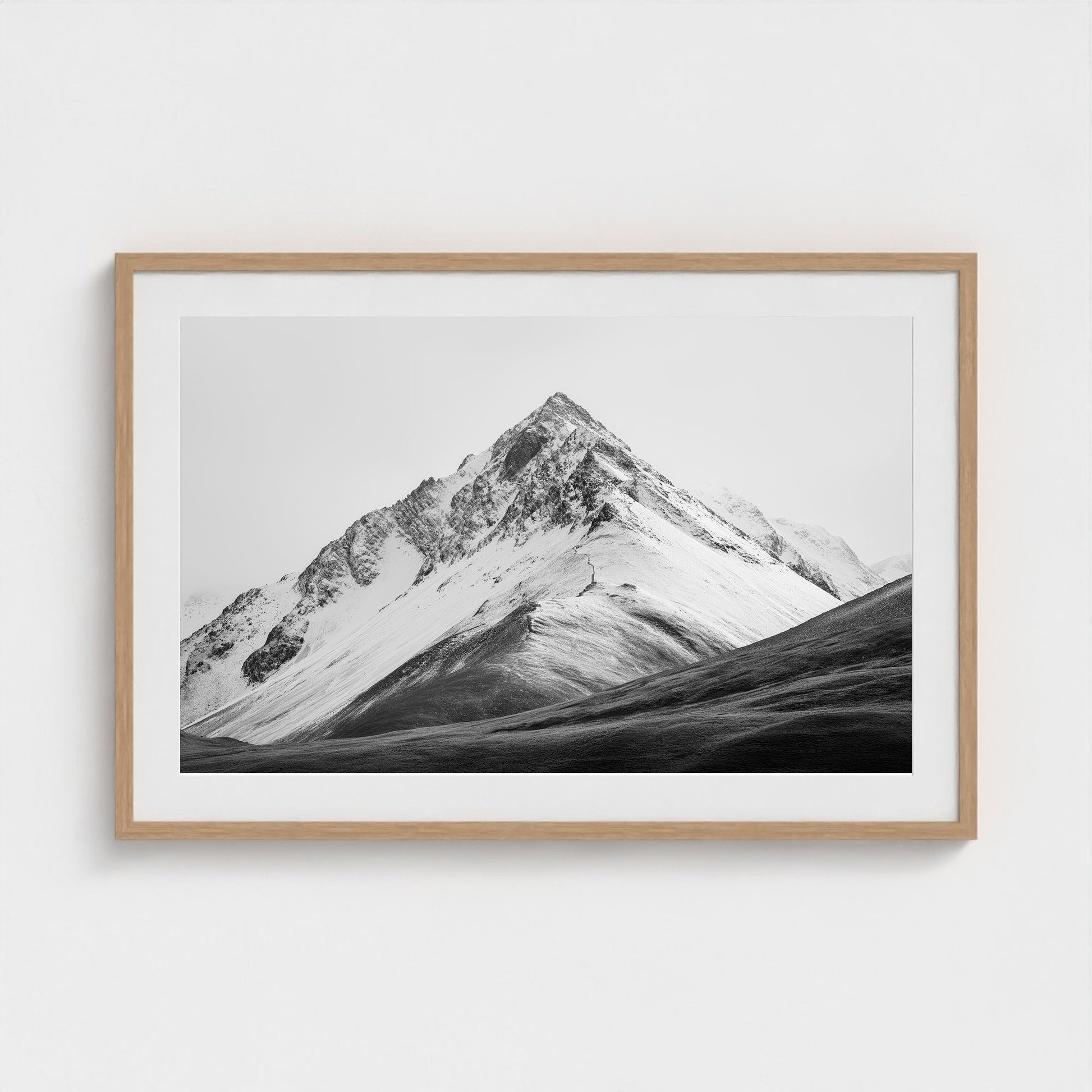 distant-mountain-ridge-under-blazing-white-sky-min-ff348271- 36x24-natural frame frame