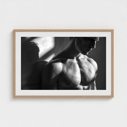 male-torso-study-in-bright-light-sculptural-shad 36x24-natural frame frame