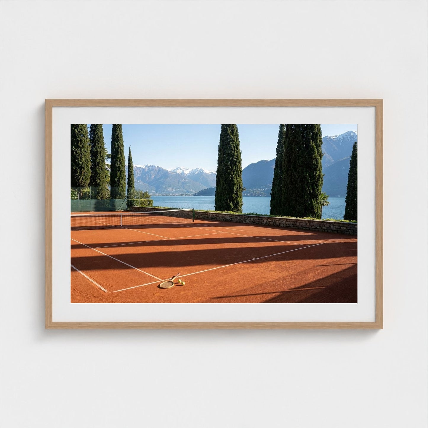 tennis-lake-como 36x24-natural frame frame