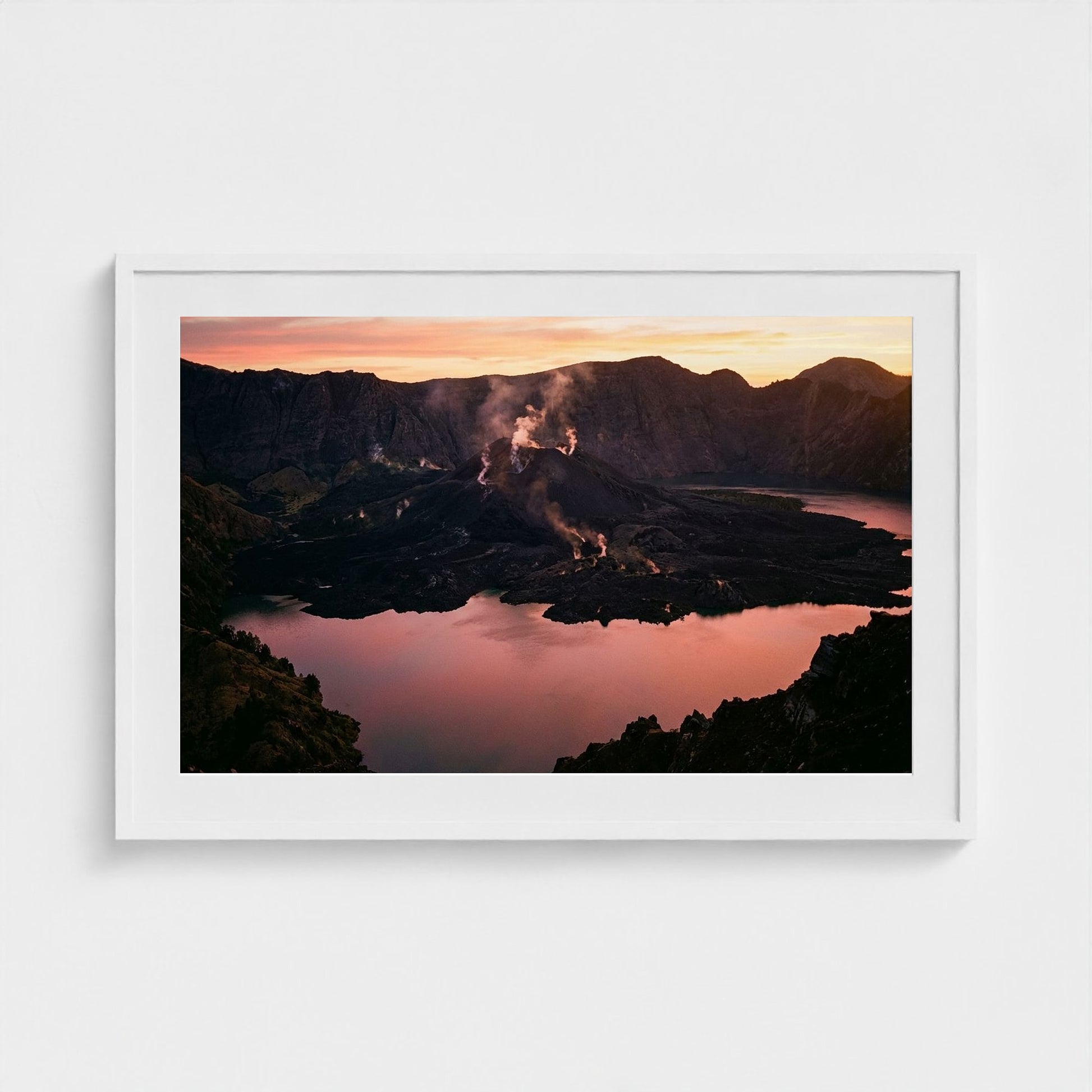 volcanic-dawn 36x24-white frame frame