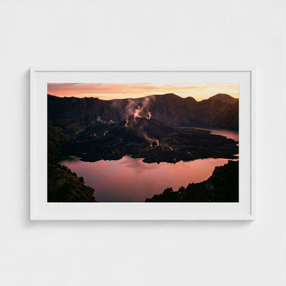 volcanic-dawn 36x24-white frame frame