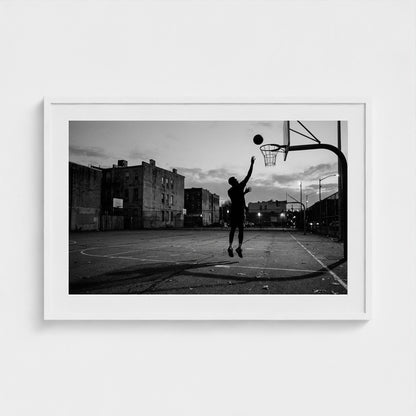 basketball-court 36x24-white frame frame