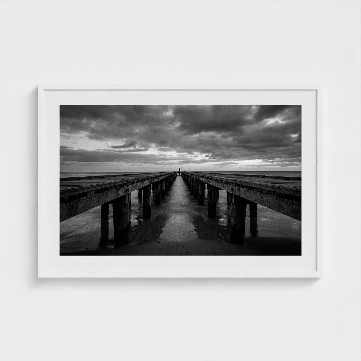 pier-silhouette 36x24-white frame frame