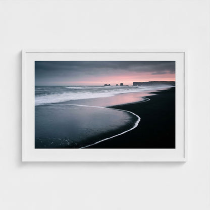 black-shores-dawn 36x24-white frame frame