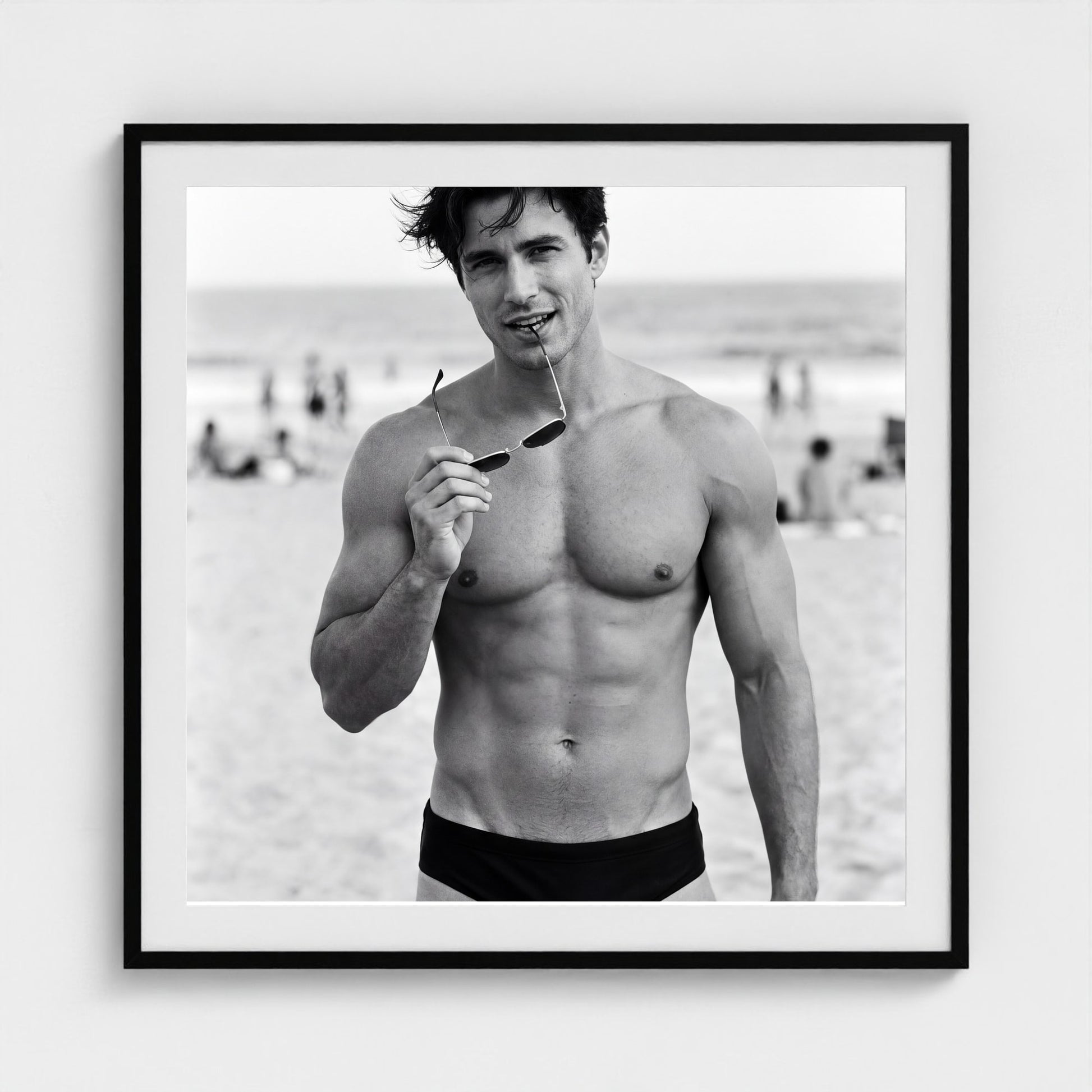 2026 03 12 19 33 00 Bw Beach Portrait Playful 36x36 black — Fire Island Modern