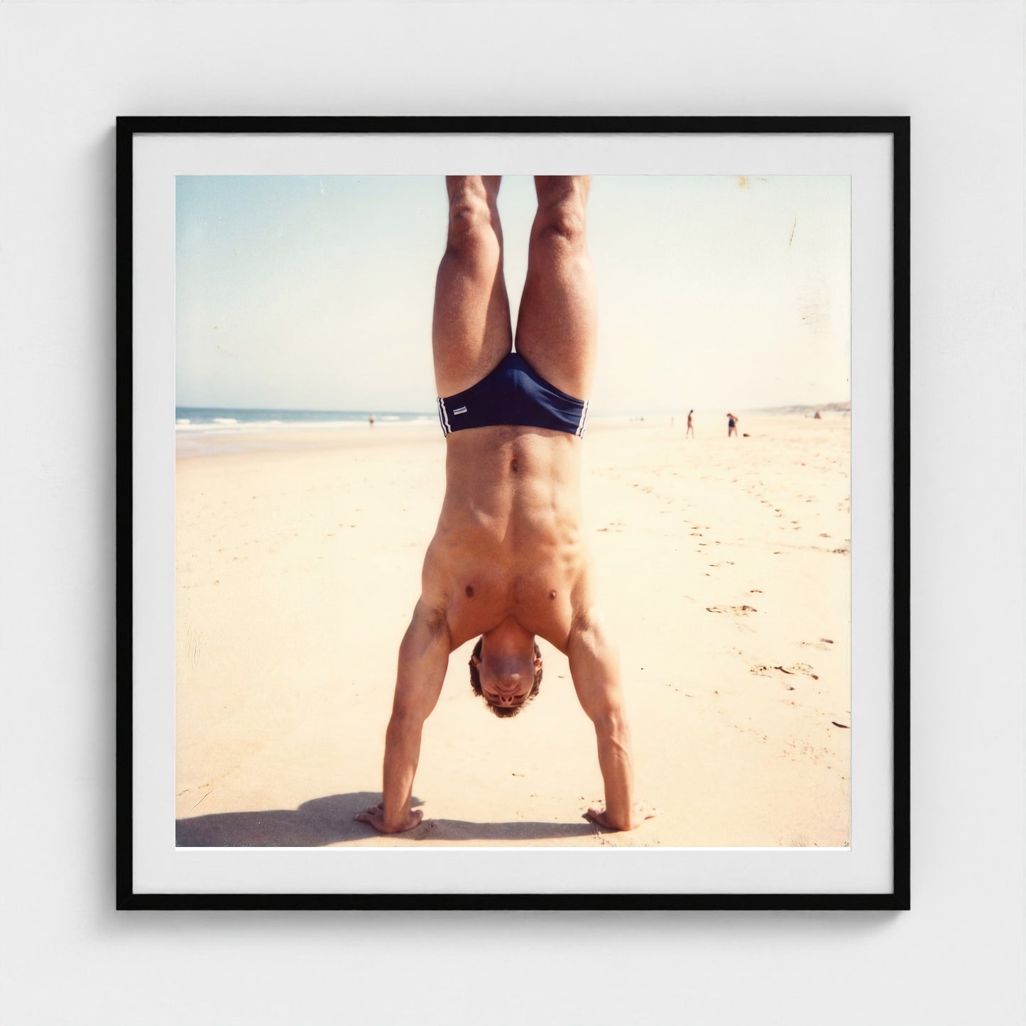 2026 03 12 17 48 00 Handstand Beach Muscular 36x36 black — Fire Island Modern