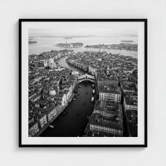 bw-venice-above 36x36-black frame frame