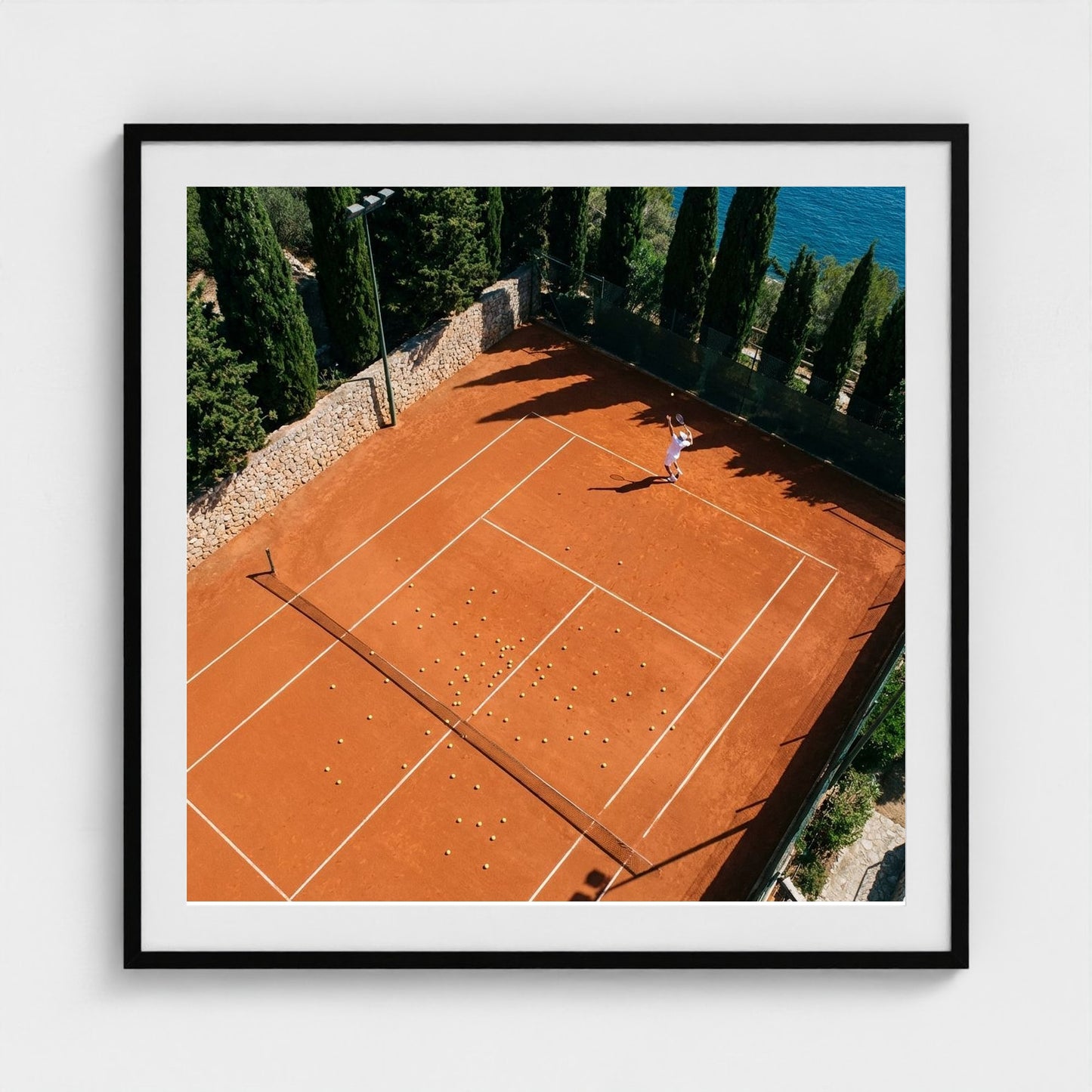 clay-court 36x36-black frame frame