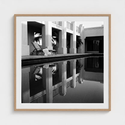 hotel-pool-dawn 36x36-natural frame frame
