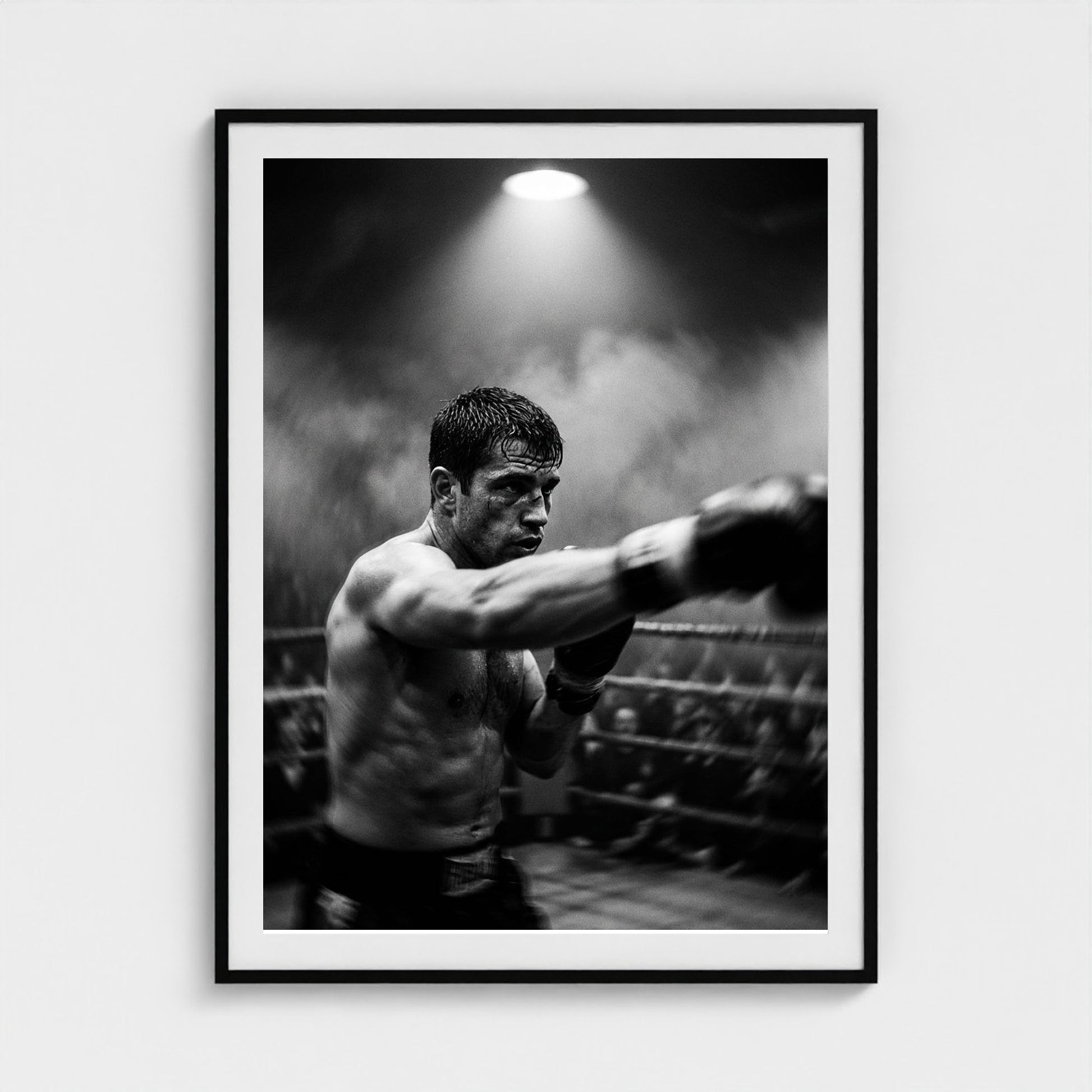 boxing-ring 36x48-black frame frame
