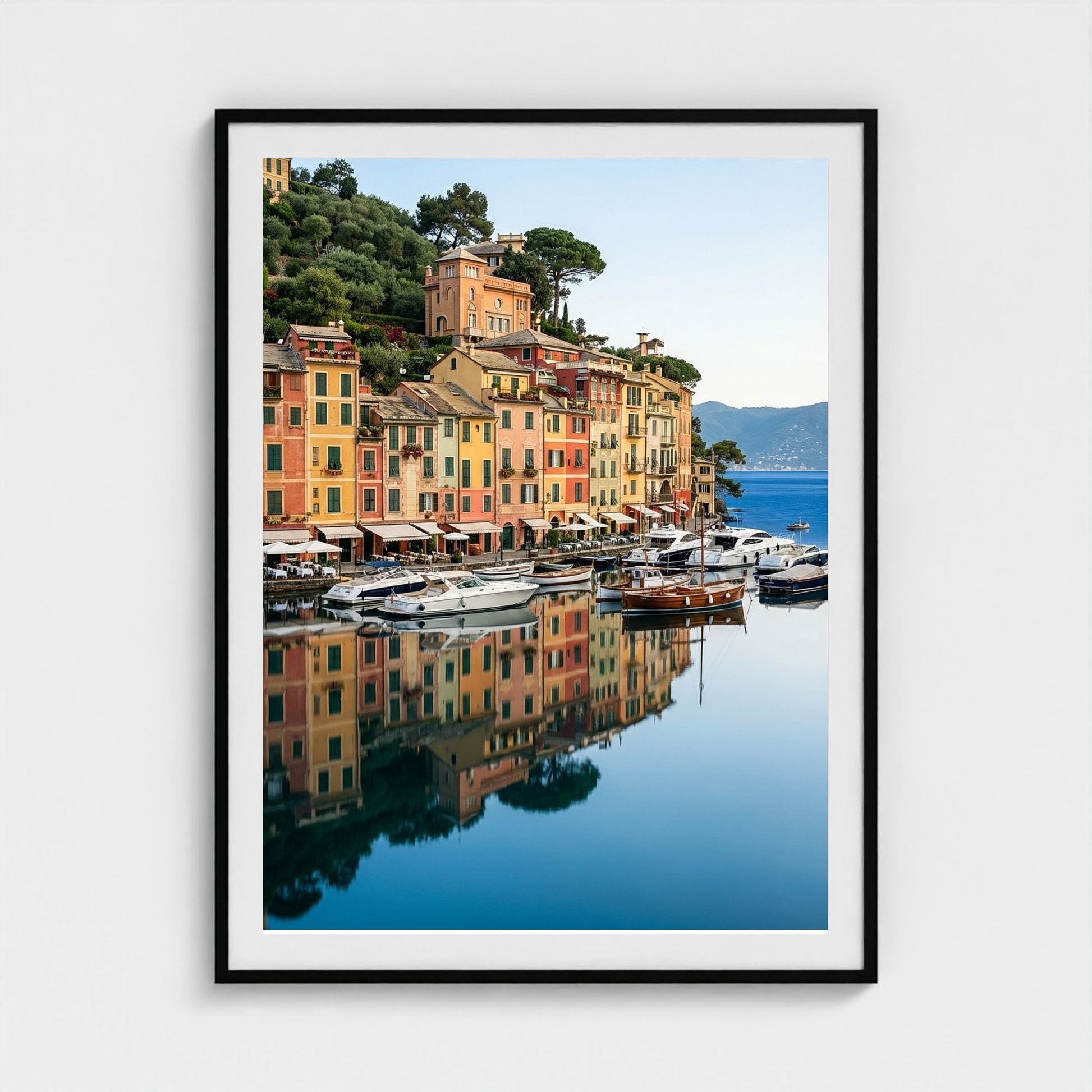 portofino-harbor 36x48-black frame frame
