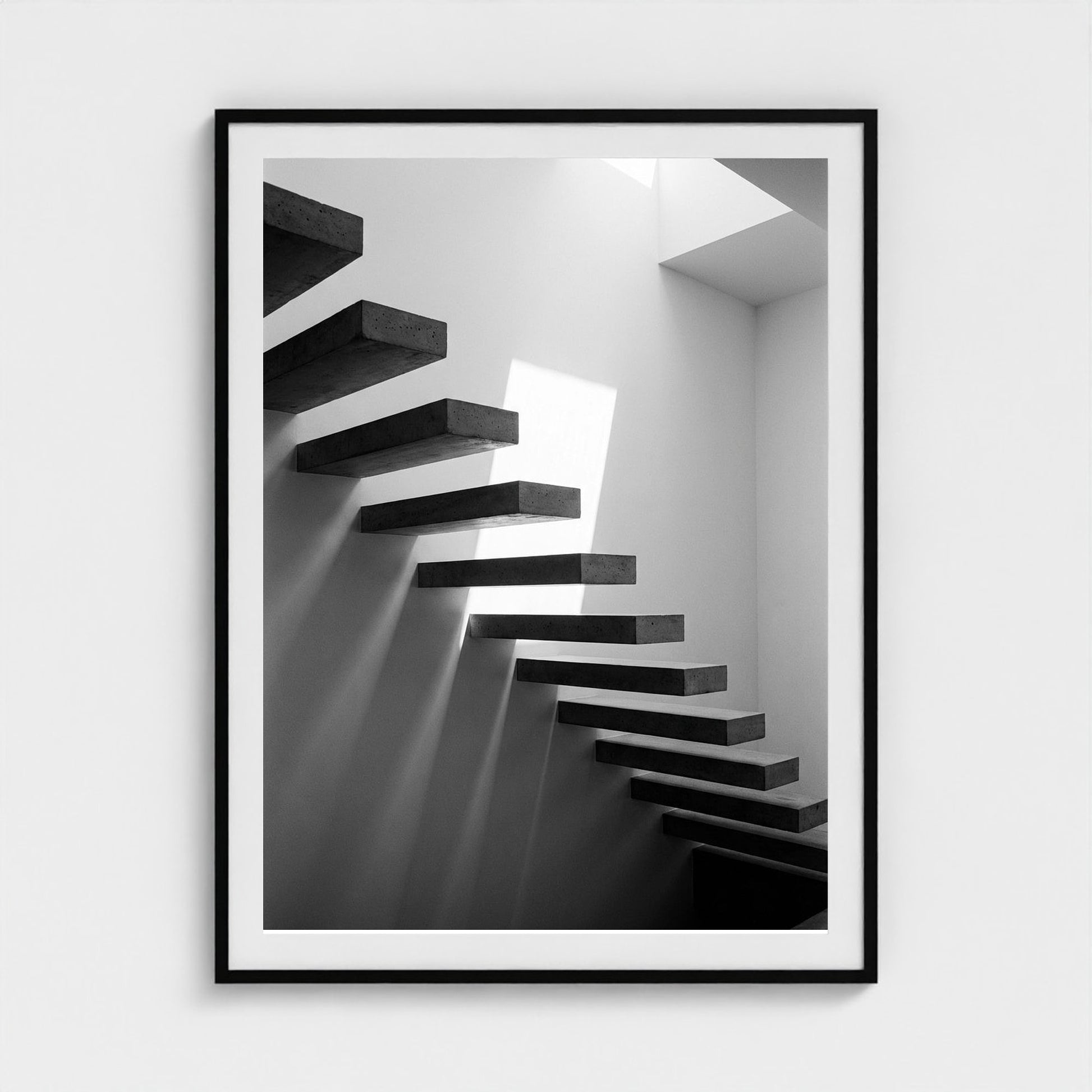 floating-staircase 36x48-black frame frame